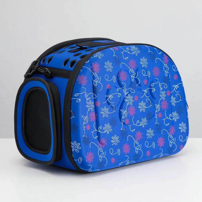 фото Складная сумка-переноска с отдельным входом, материал eva, 43,5 х 28 х 33 см, синяя пижон