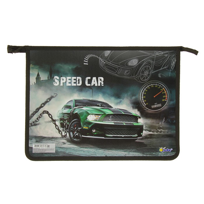 Папка для тетрадей А4 «Неукротимый» для мальчика, молния сверху, пластиковая, ПТ-83