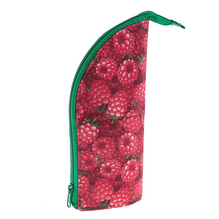 Пенал мягкий «Малина», для девочки, тубус-подставка, 85 х 210 мм, ПМО12-20