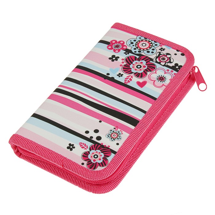 Пенал 1 секция «Цветочная сказка», для девочки, 110 х 190, ткань, ПКТ 03-20