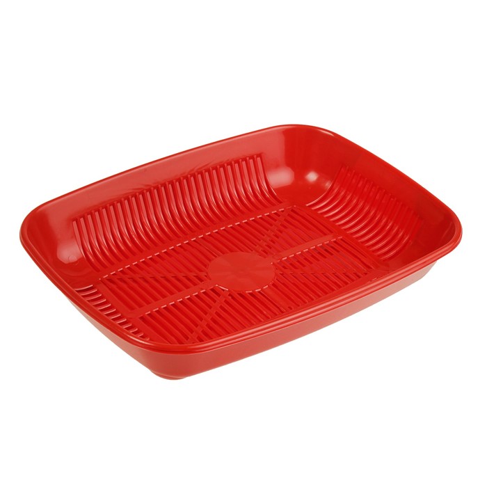 Туалет округлый с сеткой 33,5 х 25 х 6 см, красный