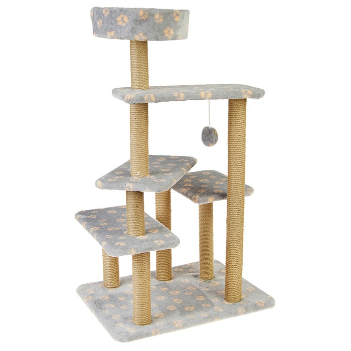 Комплекс когтеточек, 65 х 50 х 135 см, микс цветов