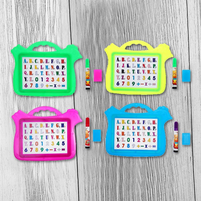 Доска для рисования "Курочка" + маркер, стиралка, цвета МИКС