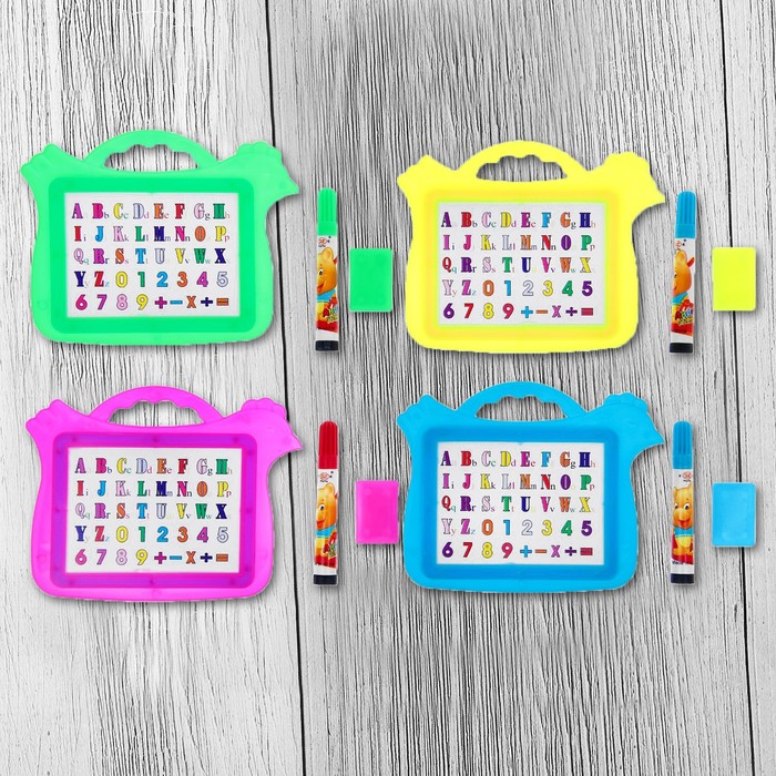 Доска для рисования "Курочка" + маркер, стиралка, цвета МИКС