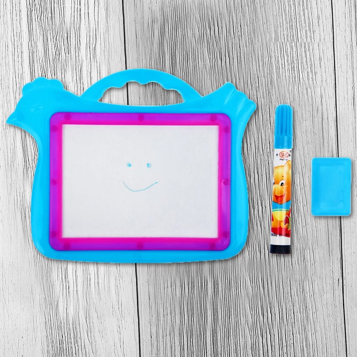 Доска для рисования "Курочка" + маркер, стиралка, цвета МИКС