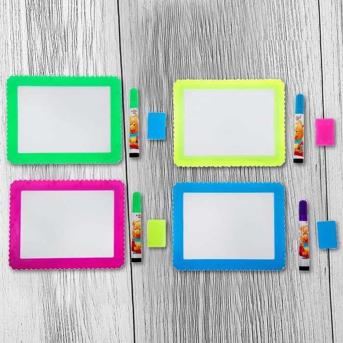 Доска для рисования "Узор" + маркер, стиралка, цвета МИКС