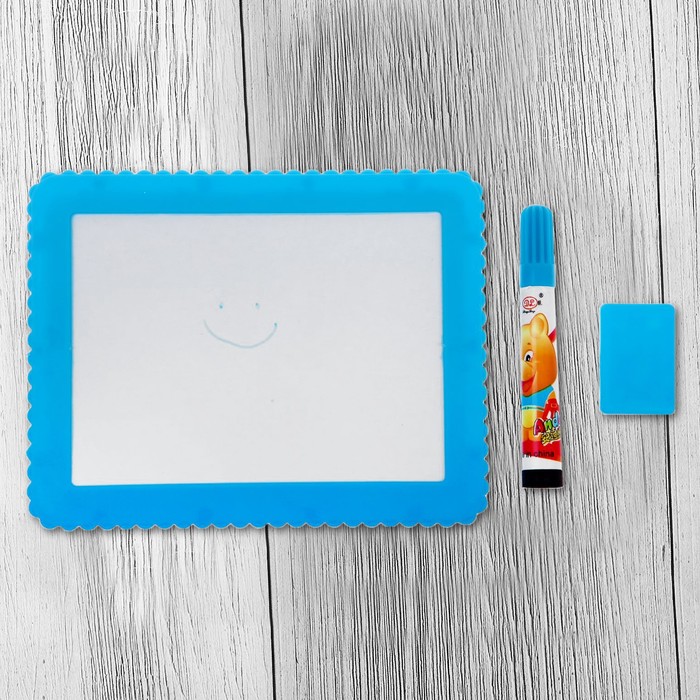 Доска для рисования "Узор" + маркер, стиралка, цвета МИКС