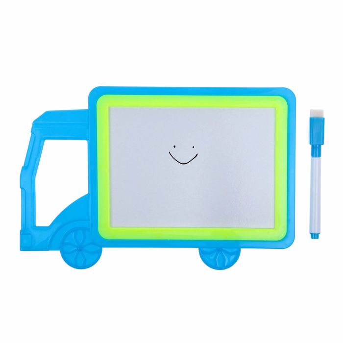 Доска для рисования "Машинка" + маркер, стиралка, цвета МИКС