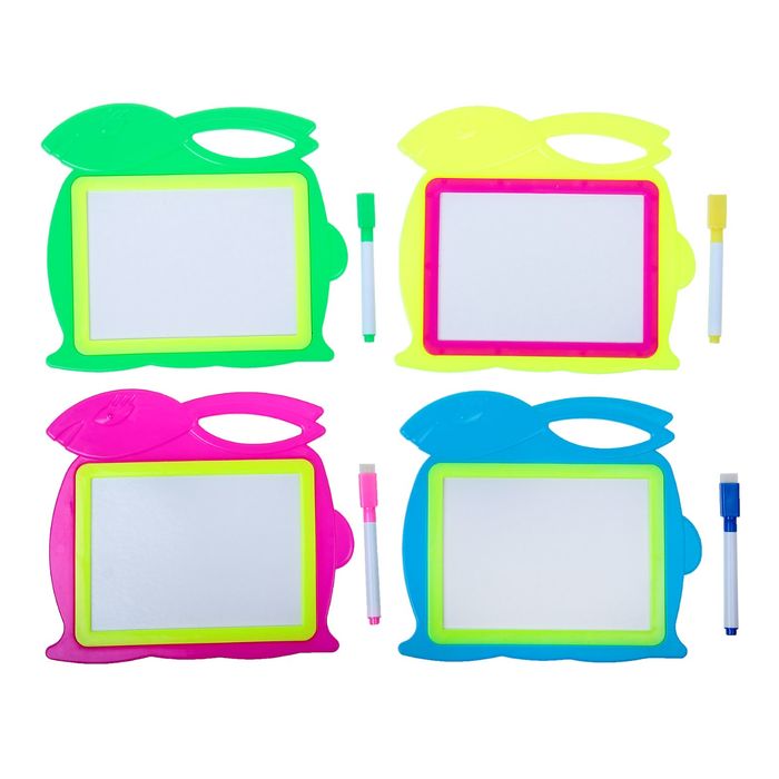 Доска для рисования "Зайчик" + маркер, стиралка, цвета МИКС