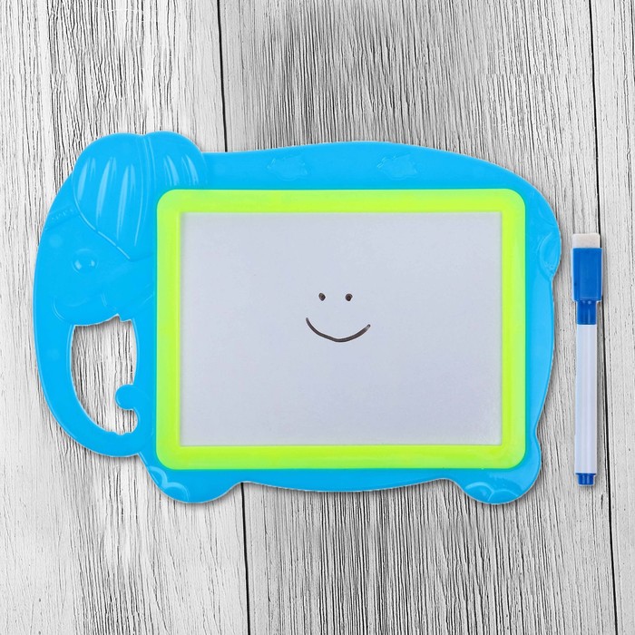 Доска для рисования "Слоник" + маркер, стиралка, цвета МИКС