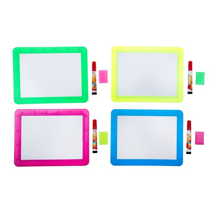 Доска для рисования "Узор" + маркер, стиралка, цвета МИКС