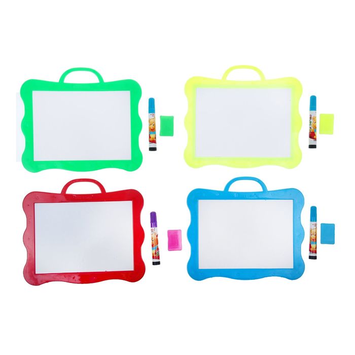 Доска для рисования "Фигурная" + маркер, стиралка, цвета МИКС