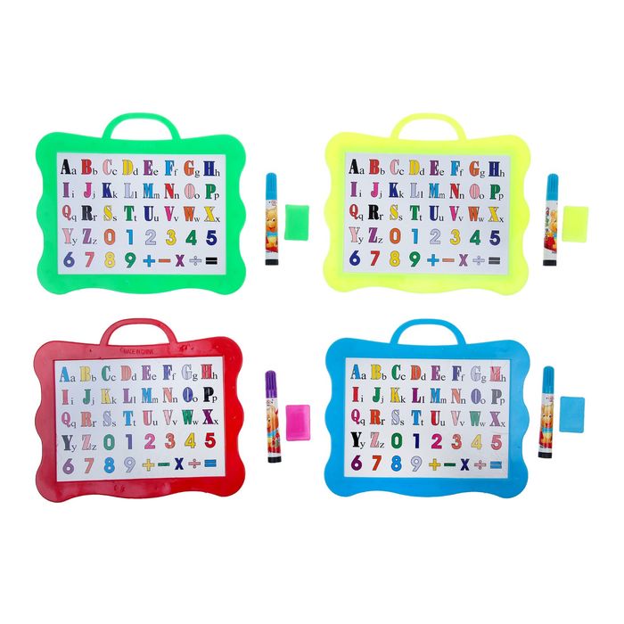 Доска для рисования "Фигурная" + маркер, стиралка, цвета МИКС