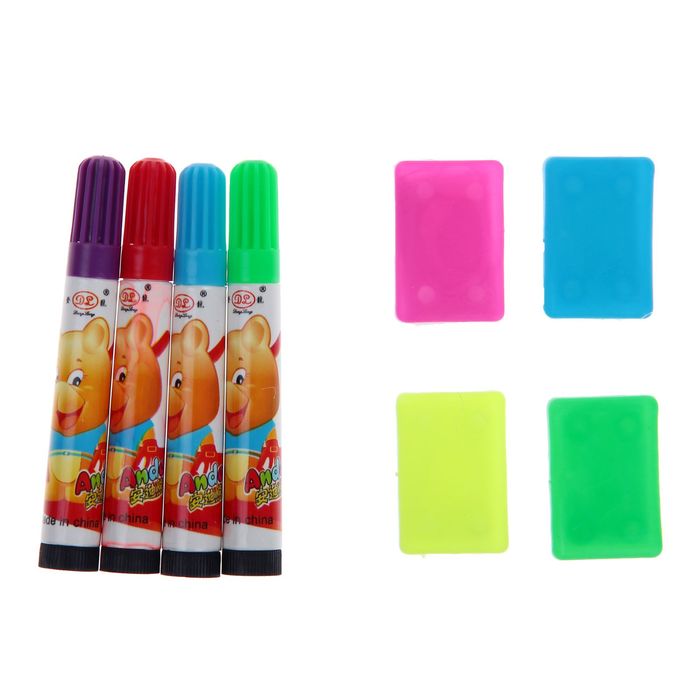 Доска для рисования "Фигурная" + маркер, стиралка, цвета МИКС