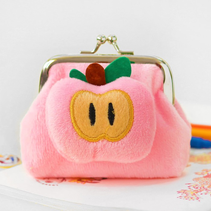 Мягкий кошелёк "Долька яблока" розовый цвет