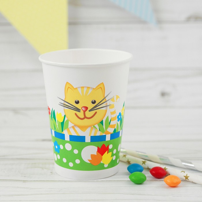 Стакан бумажный "Зверюги", 220 мл