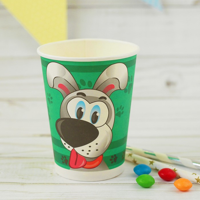 Стакан бумажный "Собака", 220 мл