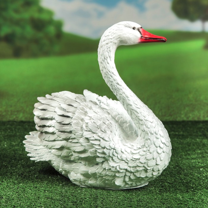 Садовая фигура "Лебедь", малая, 40 см, полистоун