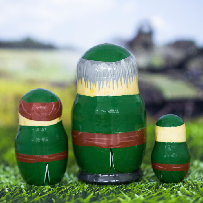 Матрешка 3 кукольная "Военный" 9 см