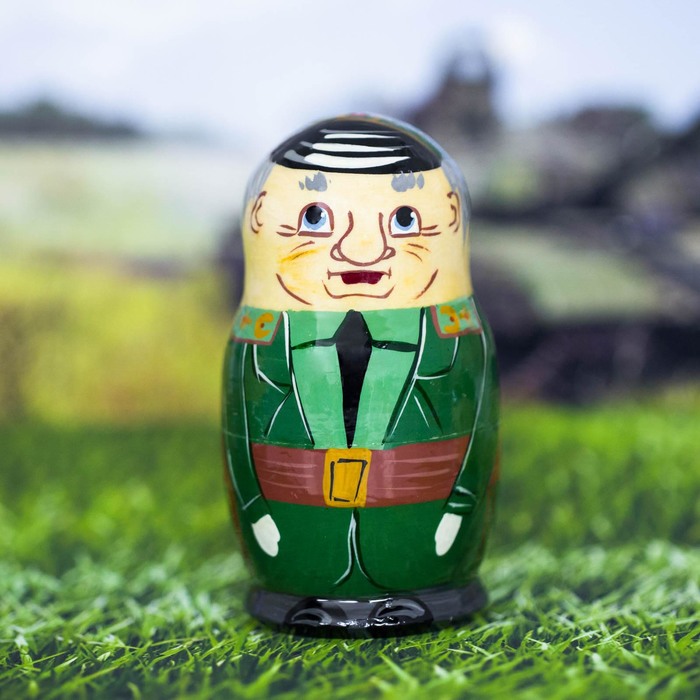Матрешка 3 кукольная "Военный" 9 см