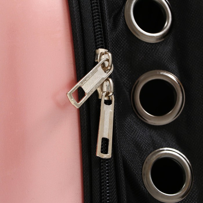 Рюкзак для переноски с окном для обзора и светоотражающей полосой, 32 х 26 х 44 см, розовый 283075