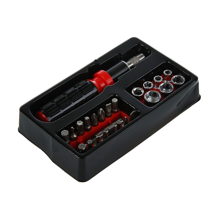 Отвертка и набор бит LOM, 25 предметов