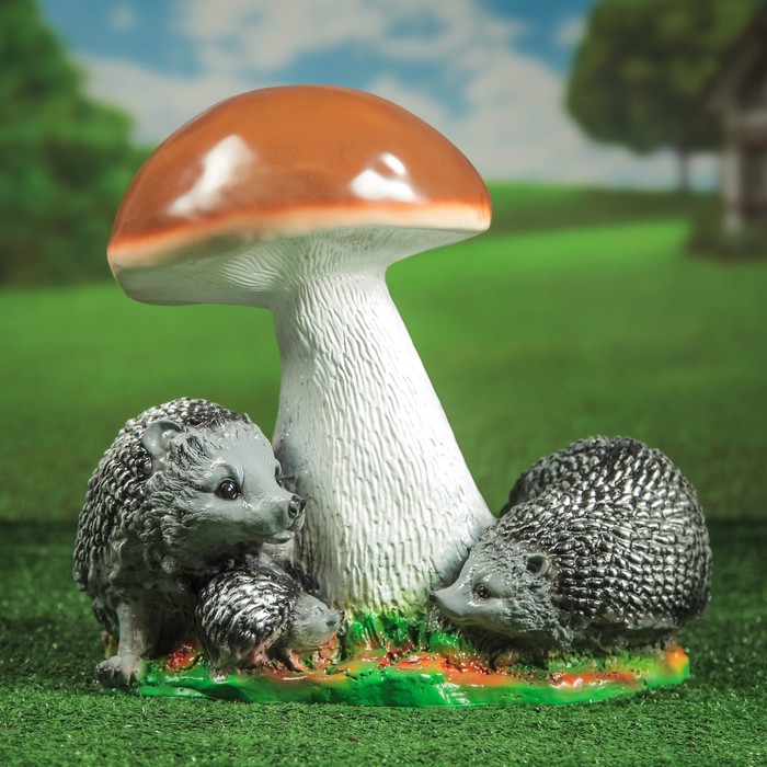 Садовая фигура "Гриб с ёжиками", 35 см