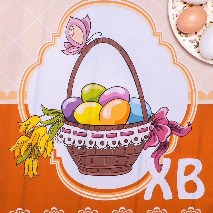 Праздничная салфетка 45*45 для Пасхи СП-17 рис. 6,печать , 100% пэ, 200 г/м2