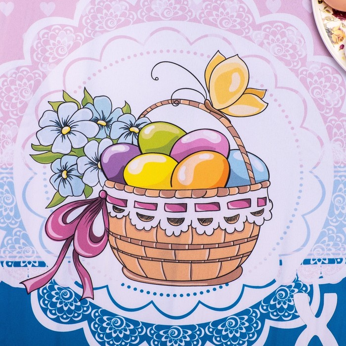 Праздничная салфетка 45*45 для Пасхи СП-17 рис. 8, печать , 100% пэ, 200 г/м2
