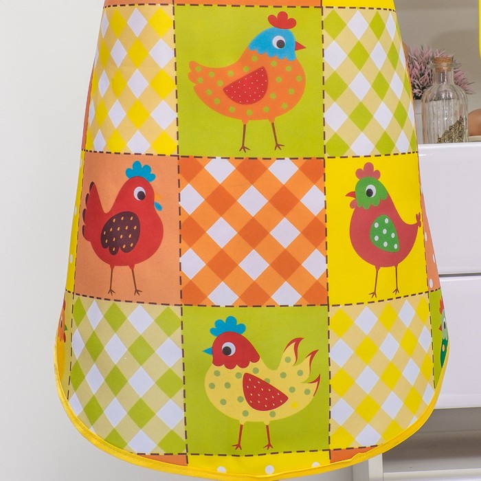 Кухонный набор "Петушки"(фартук,прихватка)р.9-17 ,печать,поролон,100% пэ,200 г/м2