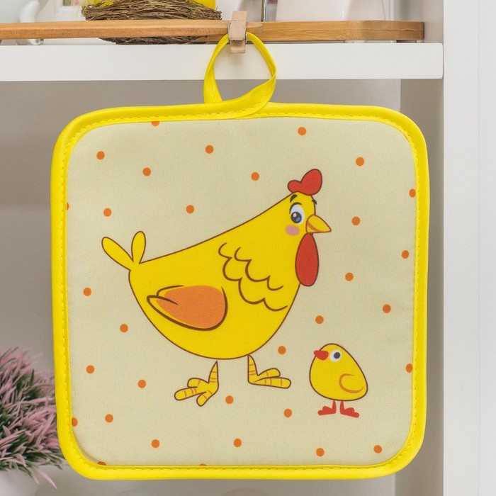 Кухонный набор "Петушки"(фартук,прихватка)р. 4-17 ,печать , поролон, 100% пэ, 200 г/м2