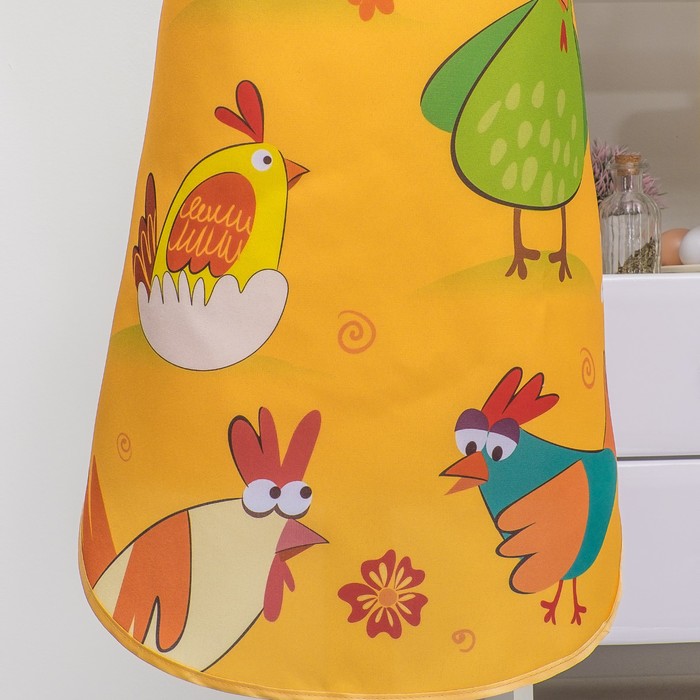Кухонный набор "Петушки" (фартук,прихватка) рис 6-17 ,печать , поролон, 100% пэ, 200 г/м2
