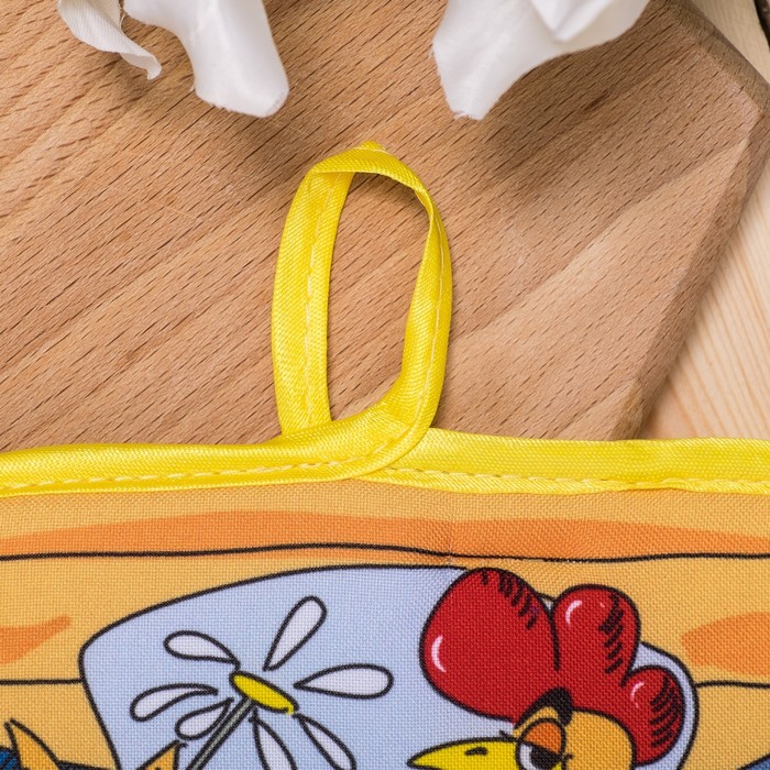 Кухонный набор (рукавица+прихватка) рис 20-17 лиц. 100% пэ,оборот 100% хл, печать , 200 г/м2 31202