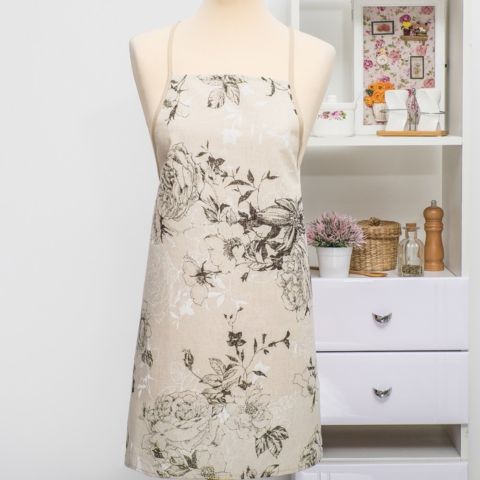 Фартук с тонкой лямкой "Пушистая роза"