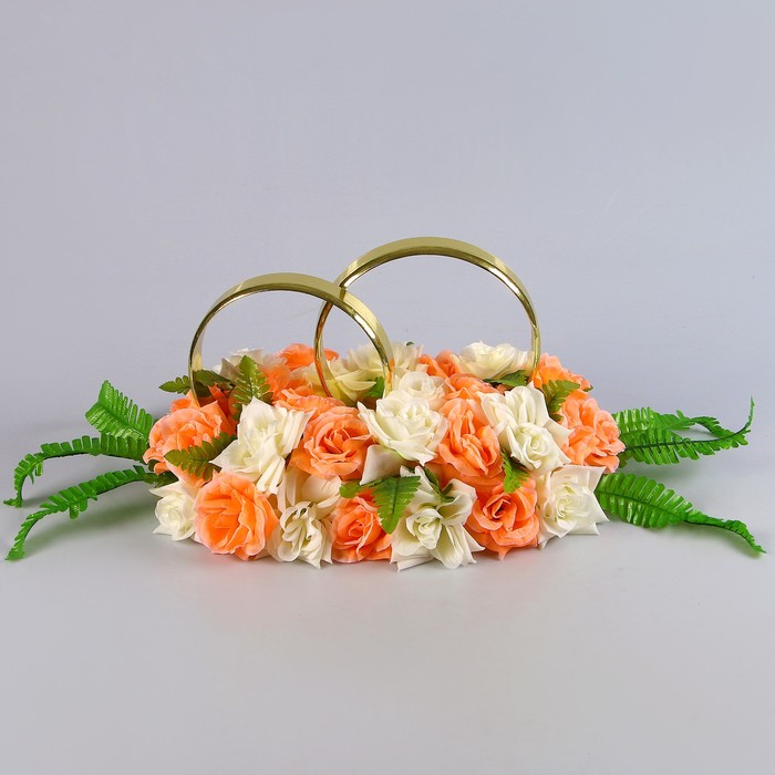 Кольца на а/м большие, бежевый персик