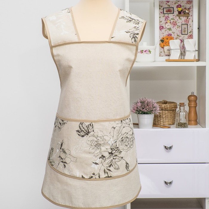 Фартук (с пелериной) "Пушистая роза"