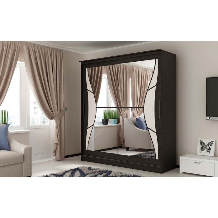 Шкаф-купе Верона 1400, 1400х600х2200, Венге/Дуб молочный