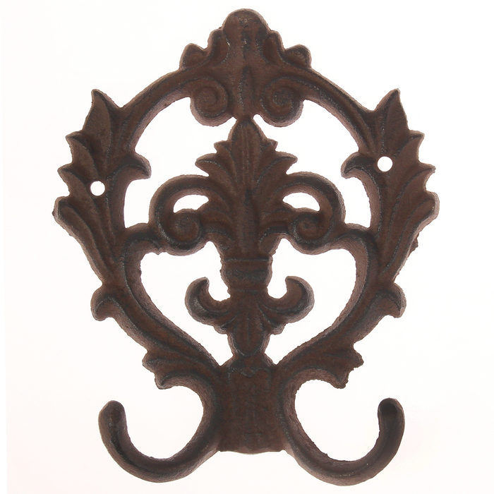 Крючок двойной декоративный металл "Вензель" 17,5х14,5х3,5 см