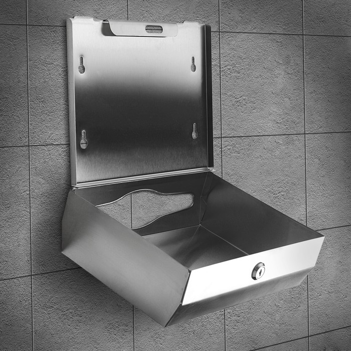 Диспенсер бумажных полотенец в листах, нерж. сталь