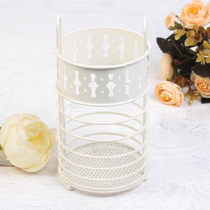 Сушилка для столовых приборов круглая "Бесконечность", цвет белый