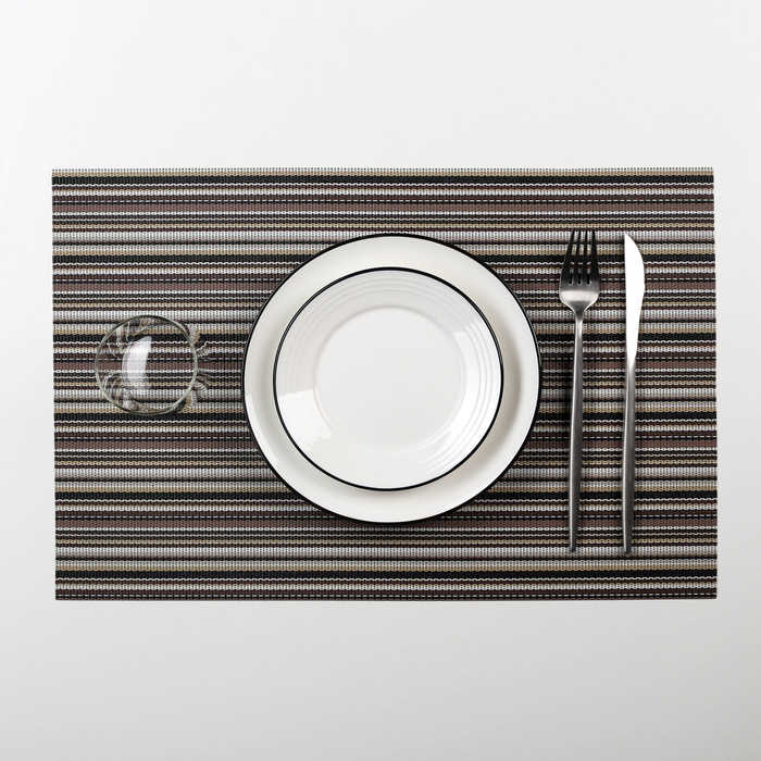 Салфетка кухонная "Страйп" 45х30 см, цвет коричневый