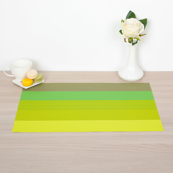 Салфетка кухонная "Пять полос" 45х30 см, цвет зеленый