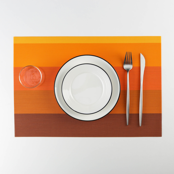 Салфетка кухонная "Пять полос" 45х30 см, цвет красный