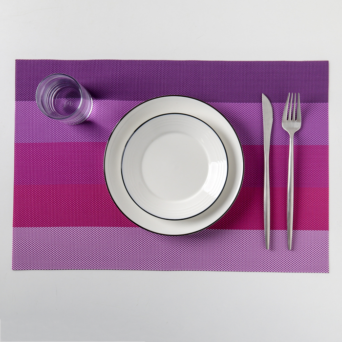 Салфетка кухонная "Пять полос" 45х30 см, цвет фиолетовый