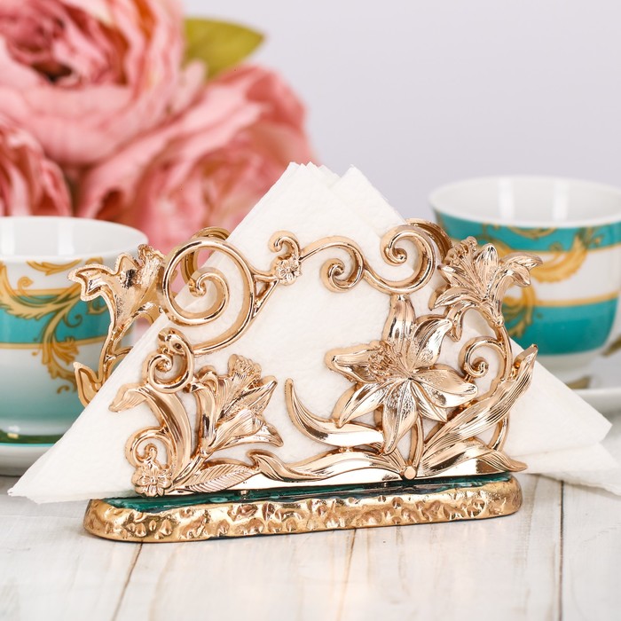 Салфетница "Красивое застолье", цветы, 12,3 х 7 см