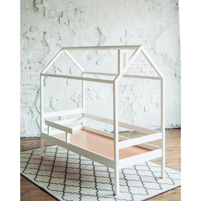 Кровать-домик №1 , цвет белый, спальное место 70 х 140 см