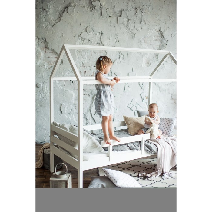 Кровать-домик №1 , цвет белый, спальное место 70 х 140 см