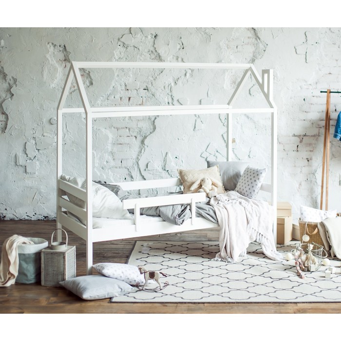 Кровать-домик №1 , цвет белый, спальное место 70 х 160 см