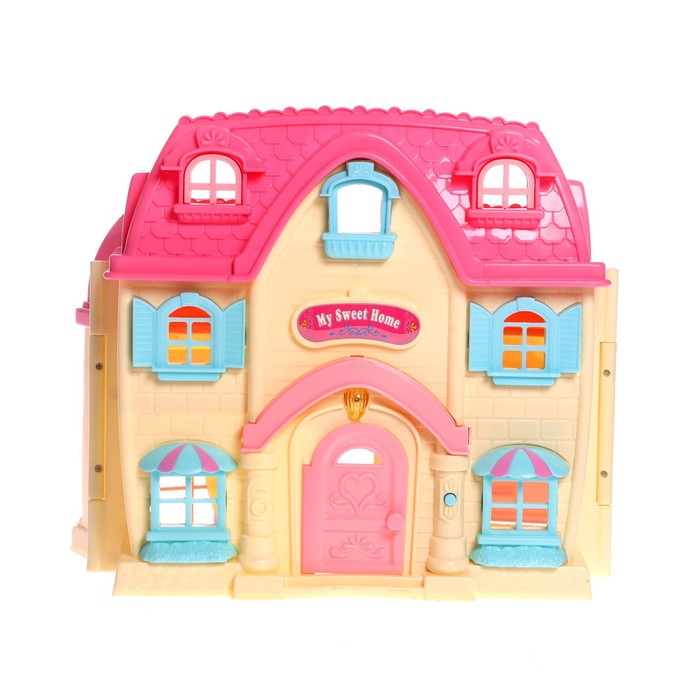 Дом для кукол "Большая семья" с мебелью и аксессуарами, световые и звуковые эффекты