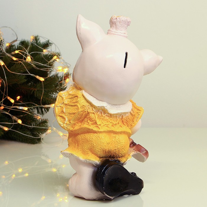 Копилка "Поросёнок со скрипкой" 30 см, синий